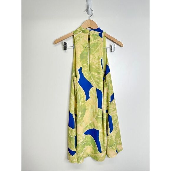 Olivaceous Dress Womens Size Medium Halter Neck Green/Blue Mini - Picture 8 of 12